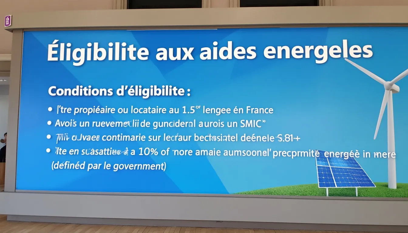 découvrez les critères d'éligibilité pour la prime au chauffage destinée aux ménages modestes en 2025. informez-vous sur les conditions d'accès et les aides disponibles pour améliorer votre confort thermique tout en réduisant vos factures d'énergie.