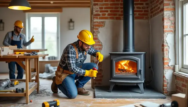 Travaux indispensables pour l'installation d'un poêle avec conduit de cheminée