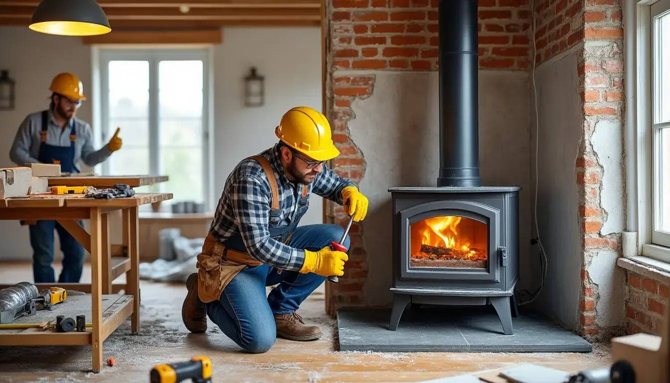 Travaux indispensables pour l'installation d'un poêle avec conduit de cheminée